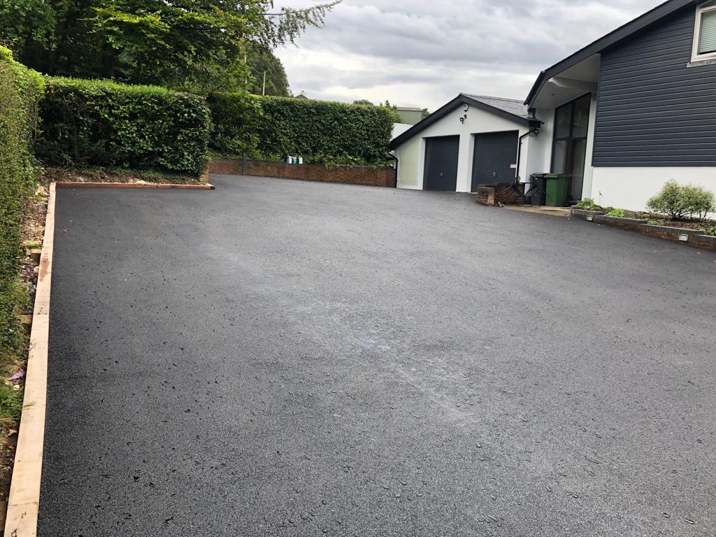 This is a photo of a asphalt driveway which is in the process of being installed by Ballarat Road Tech