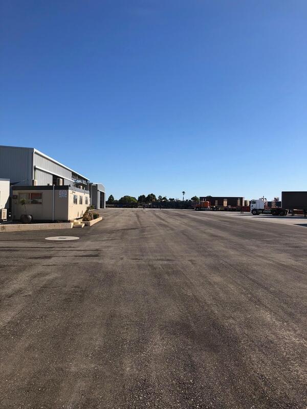 This is a photo of a hardstand driveway which is in the process of being installed by Ballarat Road Tech